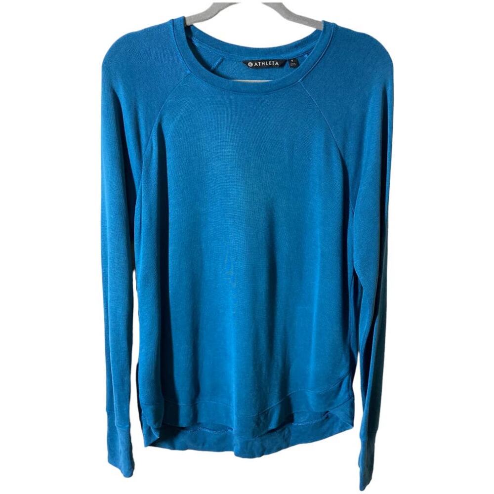 Athleta Turquoise Crew Neck Pullover